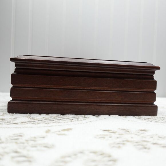 Vintage 1987 Rosalco Commodore Wood Jewelry Box Carved Ducks Mallard Design - Picture 6 of 13